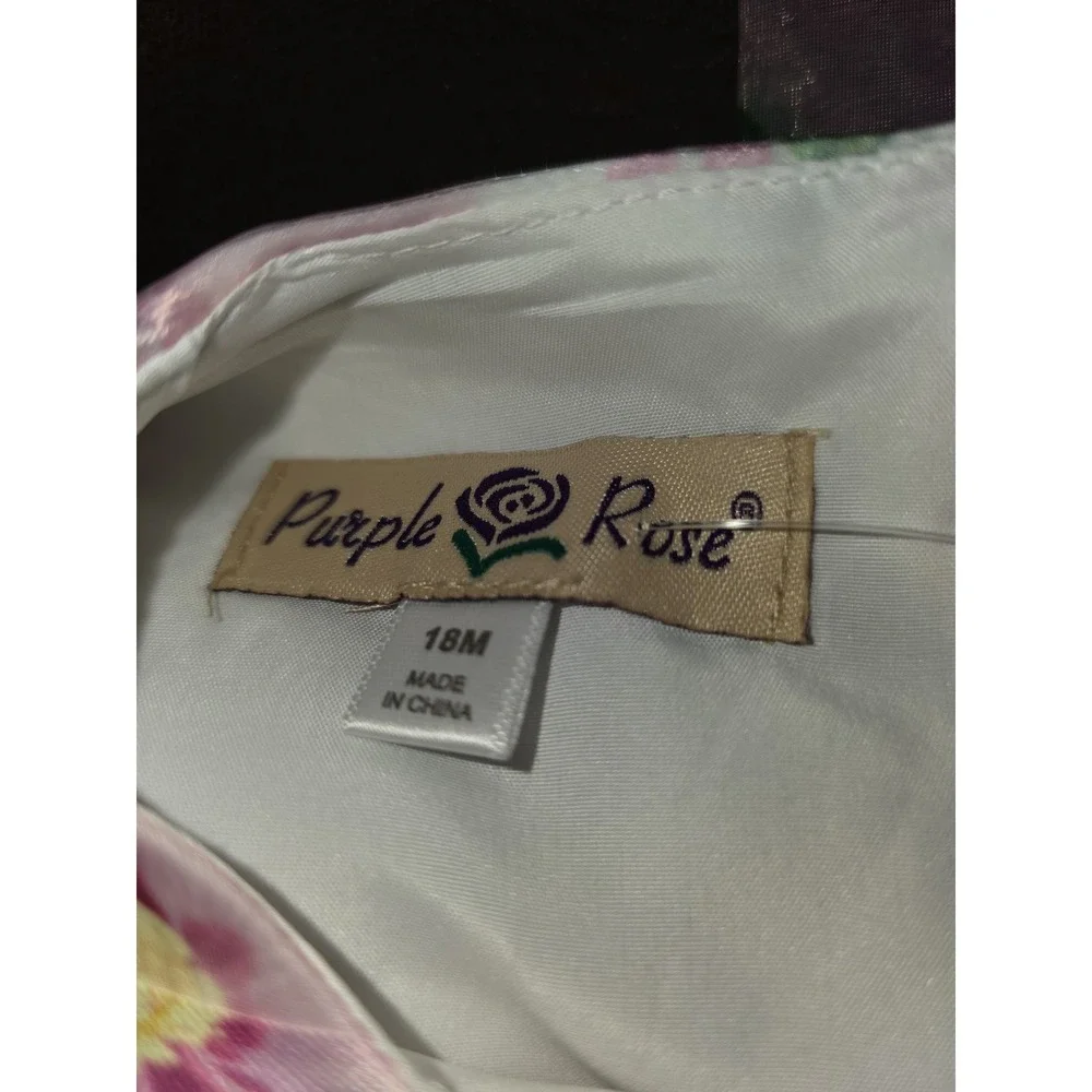 Purple rose spring floral Easter dress size 18‎ months